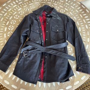 Zara - Faux Leather Shacket -Sz S